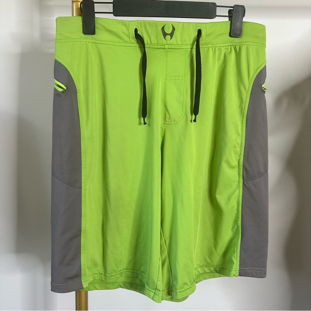 Hylete Mens Athletic Shorts in Lime Green